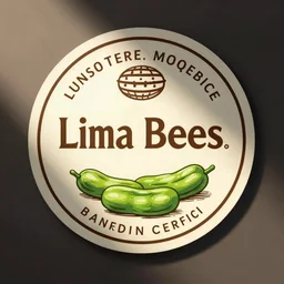 vintage food label for lima beans.