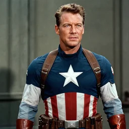 a color film still of paul newman as steve rogers in captain america ( 1 9 7 4 )