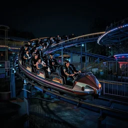 dark ride in a amusement park