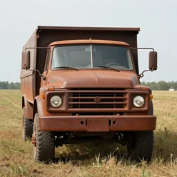 (((((((((Rusty))))))))) truck, open field, 8k, photography