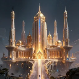 an intergalactic palace digital art