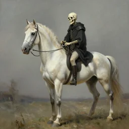 i looked, and there before me was a pale horse! its rider was named death, trending on artstation, 8 k, by gerard brom and zdzisław beksinski