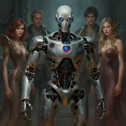 epic professional digital art of hungry 🤖, atmospheric lighting, painted, intricate, detailed, foreboding, leesha hannigan, wayne haag, reyna rochin, ignacio fernandez rios, mark ryden, iris van herpen, best on artstation, cgsociety, wlop, pixiv, stunning, gorgeous, much wow, cinematic, masterpiece