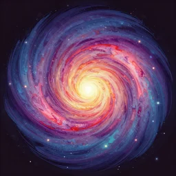 vector art style spiral galexy