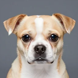 a extreme close - up photo, color studio photographic portrait of a little dog, dramatic backlighting, 1 9 9 3 photo from life magazine,