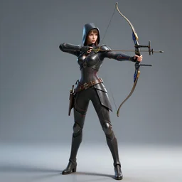 beautiful futuristic archer assassin, highly detailed, full length, 8 k, hdr, smooth, sharp focus, high resolution, award - winning photo, artgerm, photorealistic