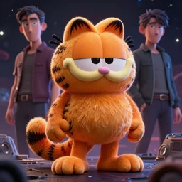 a cosmic horror garfield by greg rutkowski, stanley artgerm lau and jason chan highly detailed, cinematic lighting, octane render, unreal engine lumen, very coherent. cinematic, hyper realism, high detail, octane render, 8 k