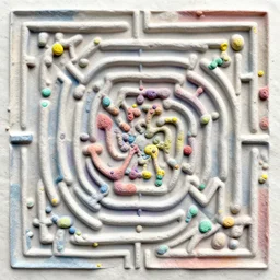 haeckel embossed bumpy maze fractal organic colorful