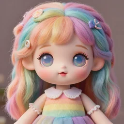 rainbow brite portrait | highly detailed | very intricate | symmetrical | whimsical and magical | soft cinematic lighting | award - winning | closeup portrait | doll | painted by donato giancola and mandy jurgens and ross tran | pastel color palette | featured on artstation
