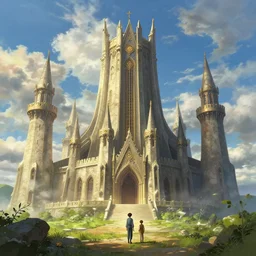 rendering of minas tirith, makoto shinkai and thomas kinkade, fantasy matte painting, trending on cgsociety and unreal engine, light effect, highly detailed, super wide angle