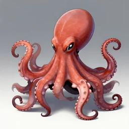 professional anime rendering of a ninja octopus.
