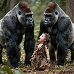 Gypsy midget screaming at gorilla