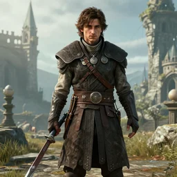 timothee chalamet in skyrim, video game, unreal engine 5