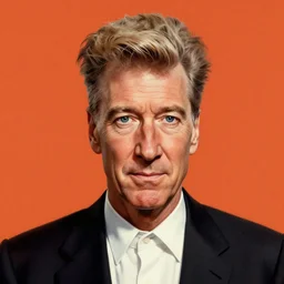 portrait of David Lynch, highly detailed, centered, solid color background, digital painting, artstation, concept art, smooth, sharp focus, vintage grainy 1970s illustration, Basil Gogos, donato giancola, Joseph Christian Leyendecker, Les Edwards, Ed Repka, Wayne Barlowe,