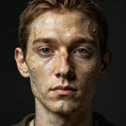 very very beautiful portrait photo made from primitive objects, Perfect face, extremely high details, realistic, by Giuseppe Arcimboldo, Edward Hopper, Rene Margitte