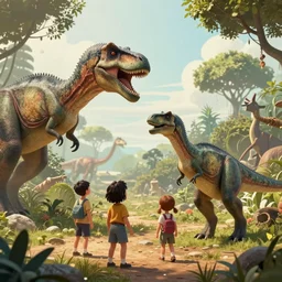 humans and dinosaurs