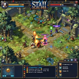 semi realistic phantasy star iii : generations of doom game screen battle rendered by stanley artgem and studio ghibli, portrait, artstation,, rpgmaker