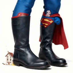 superman slaying the house down boots