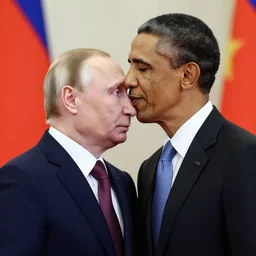 putin kissing obama
