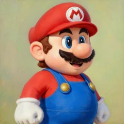 mario, oil painting