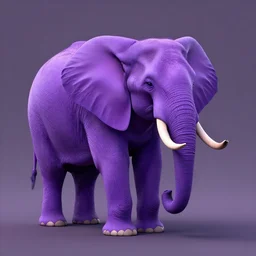 realistic purple elephant global illumination