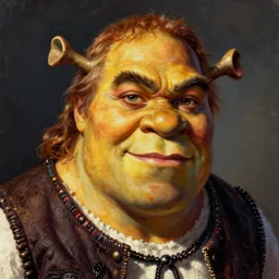 jack nicholson caricature as shrek ogre portrait