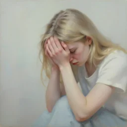 what does depression look like, oil painting, pale colors, high detail, 8 k, wide angle, trending on artstation,