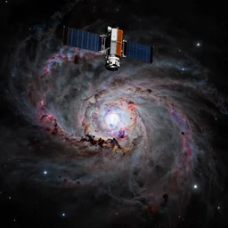hubble space telescope photograph of dark and colorful nebula, 4k, highly detailed