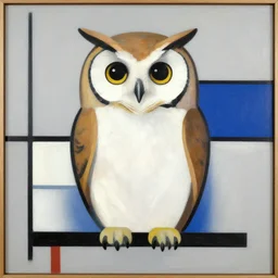 an owl by piet mondrian