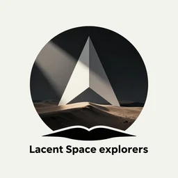 minimalist logo for latent space explorers, sticker art