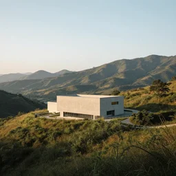 a building in a stunning landscape by Christopher Anderson