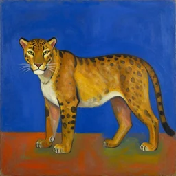 a simple panther. painting by rufino tamayo