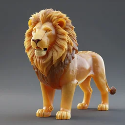 A life-size lion made out of jello, zbrush model, weta digital, subsurface scattering, perfect render