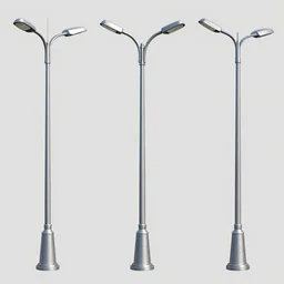 array of 3 d streetlamp models, unreal engine, top view, 4 k, spritesheet