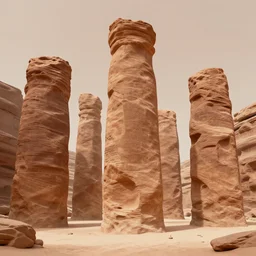 digital matte painting sandstone pillars of china