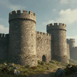 the twin fortress, by michael whelan, fortress, trending on artstation, cinematic view