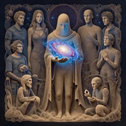 high intricate mixed art of the sandman holding a glimmering galaxy, full shot, neil gaiman, maria panfilova, andrea savchenko, mike kime, ludovic plouffe, qi sheng luo, oliver cook, julian calle, eddie mendoza, trending on artstation