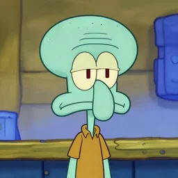 handsome squidward, realistic portrait
