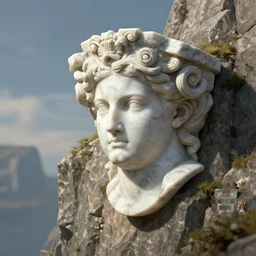A marble royal capital on a cliffside, artstationhq, fantasy art
