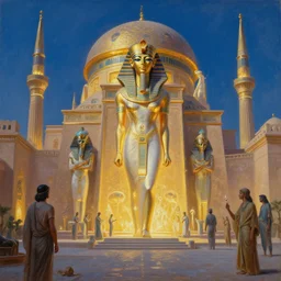 eqyptian mosque palace of light technology, dmt goddess, tim hildebrandt, bruce pennington, donato giancola, trending on artstation, cinematic composition, beautiful lighting, hyper detailed, 8 k, oil on canvas