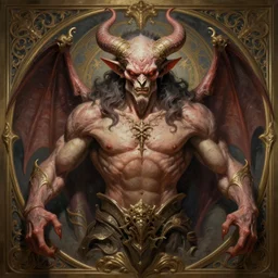 a detailed bust knight in flesh, demonic, demon, symmetry, symmetrical, by greg rutkowski and justin gerard, digital art, monstrous, art nouveau, baroque style, realistic painting, very detailed, fantasy, dnd, character design, top down lighting, trending on artstation