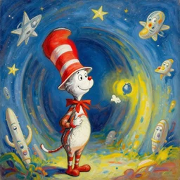 tunnel of love ukraine in the style of dr. seuss, starships, painting by brothers hildebrandt