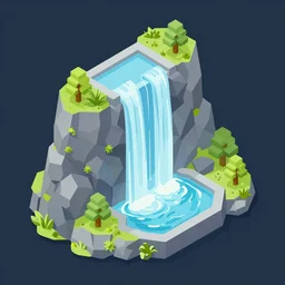 isometric waterfall architecture