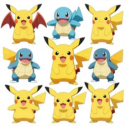 concept art of new pokemon designs, in the style of Ken Sugimori, official artwork