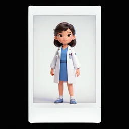 a 3 d render polaroid full body portrait of a very confident 1 9 5 0's disney doctor girl, finely detailed features, perfect art, in the hospital, gapmoe yandere grimdark, trending on pixiv fanbox, painted by greg rutkowski makoto shinkai takashi takeuchi studio ghibli, akihiko yoshida, pixar 3 d render