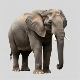 an elephant standing on one leg