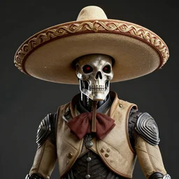 a terminator t - 8 0 0 wearing a sombrero, hyper realistic, detailed, digital art, unreal engine 6
