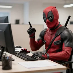 photo of Deadpool gets an office job