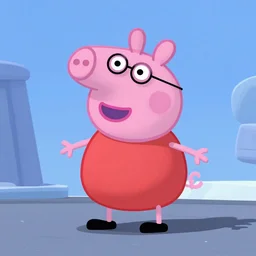 Peppa pig in blade runner 2049, isomeric game, unreal engine