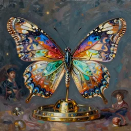 butterfly machine, greg rutkowski, john singer sargent, trending on artstation, oil painting, intricate
